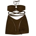 thumbnail image 4 of Swimsuit Women Cross Sling High Waist Shorts Costume 3-piece Swimsuit Split, 4 of 4