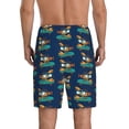 thumbnail image 4 of Lsque Skateboard Rides Cartoon Lobster Mens Sleep Pajama Shorts,Short Pajama Pants, Cotton Ultra-Soft Knit-Medium, 4 of 9