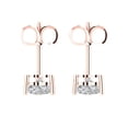 thumbnail image 4 of 1.5 Ct Heart Cut Studs Clear Moissanite 14K Rose Solid Solid Gold Everyday Dainty Earrings Push Back, 4 of 7