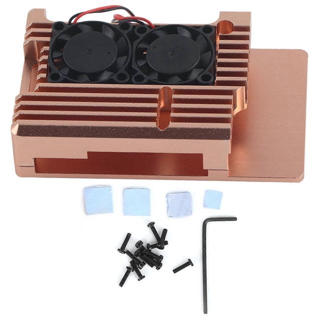 Protection Enclosure Box for Raspberry Pi 3 Model 2b/3b Heat Dissipation Case Accessory W/Dual Cooling Fan