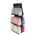 thumbnail image 3 of Joernso 6 Pockets Hanging Bag Purse Storage Organizer Wardrobe Closet Rack Hangers Tool, 3 of 6
