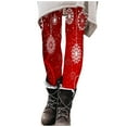 thumbnail image 2 of Lilgiuy Women Winter Warm Thick Leggings Novelty Casual Christmas Printed Tight Leggings Stretchable No See-Through Pants Gifts for Your Family Friend, 2 of 5
