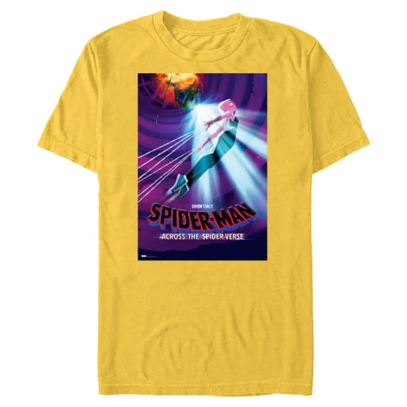 Marvel Spider-Man: Across the Spider-Verse Gwen Stacy Poster - Short Sleeve Blended T-Shirt for Adults - Customized-Yellow