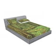 thumbnail image 3 of Ambesonne Forest Fitted Sheet & Pillow Sham Set, Woodland Bushes Moss, Twinxl, Green, 3 of 3