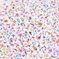 thumbnail image 1 of 100 Uds cuentas planas de acrílico Moyic para niños números del alfabeto colorido, 1 of 6