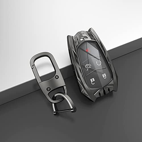 Metal Key Fob Cover for Cadillac, for 2015-2019 Cadillac Escalade CTS SRX XT4 ATS STS CT6 SRX 5-Buttons Full Protection