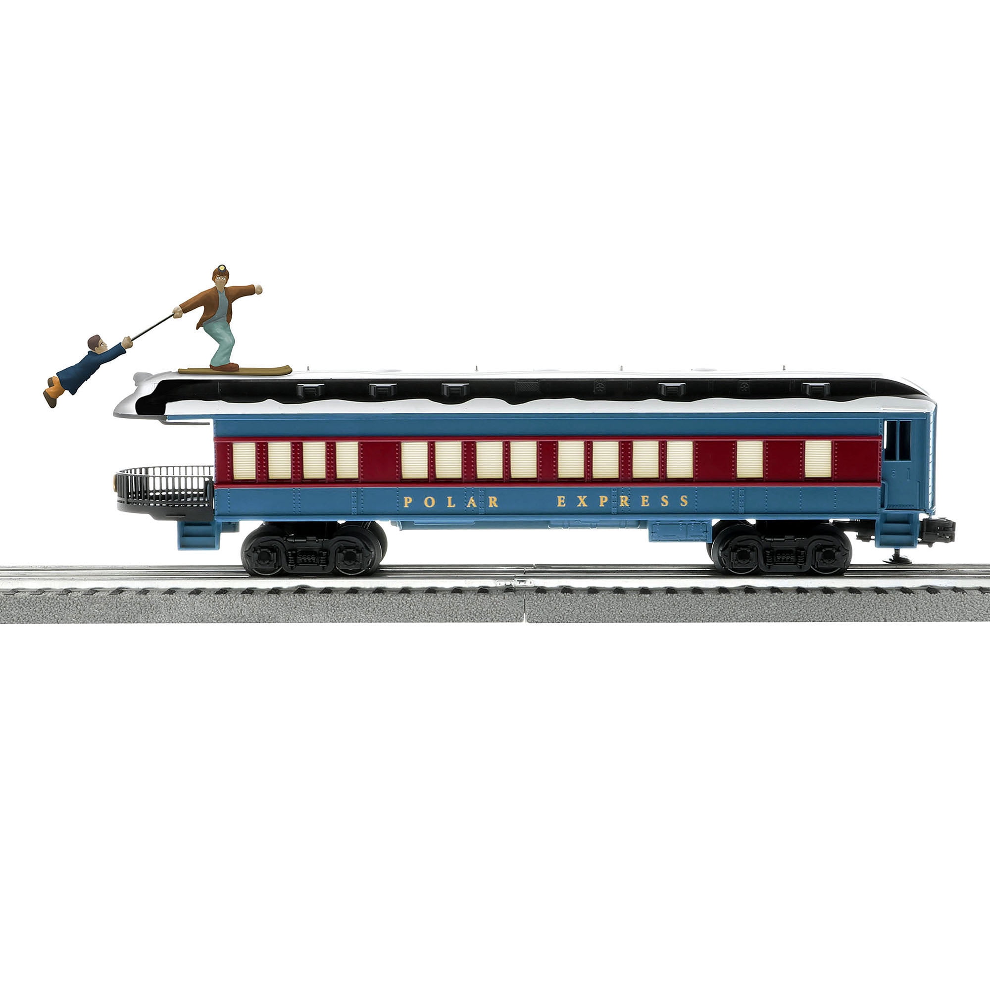 Lionel Polar Express Skiing Hobo Observation O Gauge Model Train Car