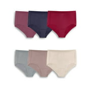 Fit for Me Women's Plus Size Microfiber Brief Underwear, 6 Pack, Sizes 1X-5X