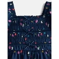 thumbnail image 2 of Wonder Nation Toddler Girls Smocked Dress with Puff Sleeves, Sizes 12M-5T, 2 of 3