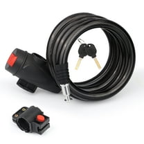 Zukka Keyed Cable Bike Lock with Dustproof Sliding Cover, 6FT