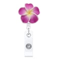 thumbnail image 2 of Visland 4PCS Creative Plumeria Flower Nurse Retractable Badge Reel Clip Student ID Card Holder Christmas Gifts Hospital Office School Supplies, 2 of 7