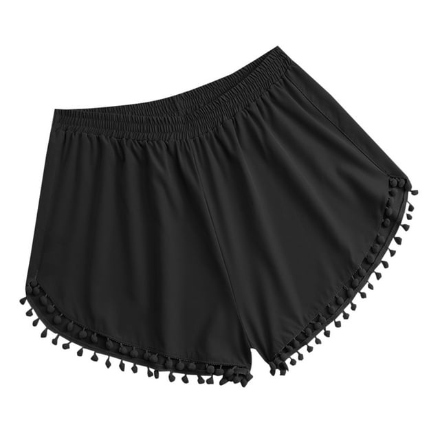 Birdeem Short de Bain pour Femmes, Femmes, Uni, Taille Haute, Plage, Short de Natation Conservateur