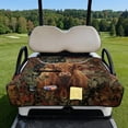 thumbnail image 2 of Whosucclay Highland Cow Camo Quilted Golf Cart Seat Covers, 51.18 x 30.3 inches 4 Convenient Pockets Seat Towel Cover with Reusable, 2 of 9