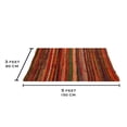thumbnail image 5 of Aakriti Handmade Rag Rug, Chindi Rug, Multicolored, Indian Rug, Recycled Rug, Boho Style, Decorative Rug ( 5x3 ft) (Orange), 5 of 5