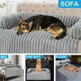 thumbnail image 5 of Luxurious Dog Couch Bed, Washable Calming Dog Couch Cover, Removable Couch Protector for Dogs, Waterproof Sofa Bed, Pet Bed Mats for Couch, Pet Couch Covers for Sofa(Grey, L), 5 of 8