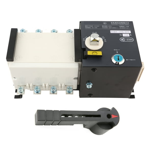 Transfer Switch, Dual Power Safe Stable Auto Changeover Switch 100A/4P Durable For Control Equipment For Industry