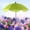 Green, variant on Outdoor Plant Shade Umbrella - Adjustable Large Garden Parasol with Sturdy Stake Reusable Rainproof Weatherproof Shade Cloth,for Potted Plants,Sun & Rain Protection(Sky Blue)