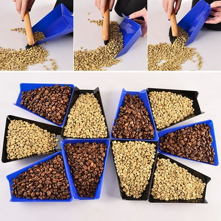 

UDIYO 4PCS Large Capacity Coffee Bean Cupping Coffee Bean Sample Display Tray Reusable Snack Display Tray for Weighing Filling Scooping Coffee Beans