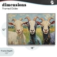 thumbnail image 4 of Stupell Industries Farmhouse Billy Goats in Bright Pasture Gray Framed Giclee Art, 18 x 12, by Petals Prints Design, 4 of 8