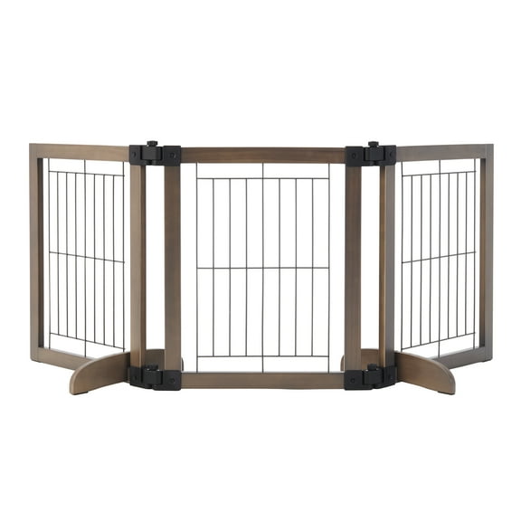 North States MyPet Wide Freestanding Versa-Lock Pet Gate, Expands to 60" Wide