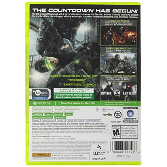 Tom Clancy's Splinter Cell Blacklist (XBox 360) Ubisoft Ubisoft