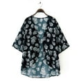 thumbnail image 5 of Frontwalk Women Kimono Cardigan Summer Casual Chiffon Cover Up Open Front Kaftan, 5 of 8