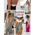 thumbnail image 5 of Ekouaer Summer Rompers for Women Floral Beach Sleeveless Shorts Overalls Boho Outfits 2026 Jumpsuit With Pockets, 5 of 6