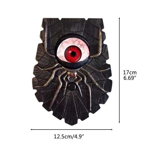 Timbre de halloween timbre de globo ocular decoraciones de fiesta de halloween timbre de halloween timbre de araña de globo ocular embrujado con luz y sonidos espeluznantes casa ANGGREK Otros