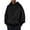 Black, variant on LWavelet Men's Oversized Hooded Sweatshirt with Snap Button Front Kangaroo Pocket Casual Pullover for Everyday Wear