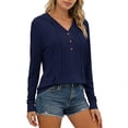 thumbnail image 6 of ClodeEU Women's UPF Sun Protection Hoodie Quick Dry Athletic Shirt for Fitness ,Long Sleeve Henley Sports Blouse Navy,Womens Plus XXL, 6 of 6