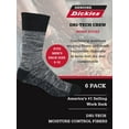 thumbnail image 4 of Genuine Dickies Men's Dri-Tech Crew Socks, 6-Pack, Sizes 6-15, 4 of 5