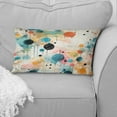thumbnail image 2 of Designart "Dancing Multicolor Polka Dots III" Polka Dots Printed Throw Pillow, 2 of 5