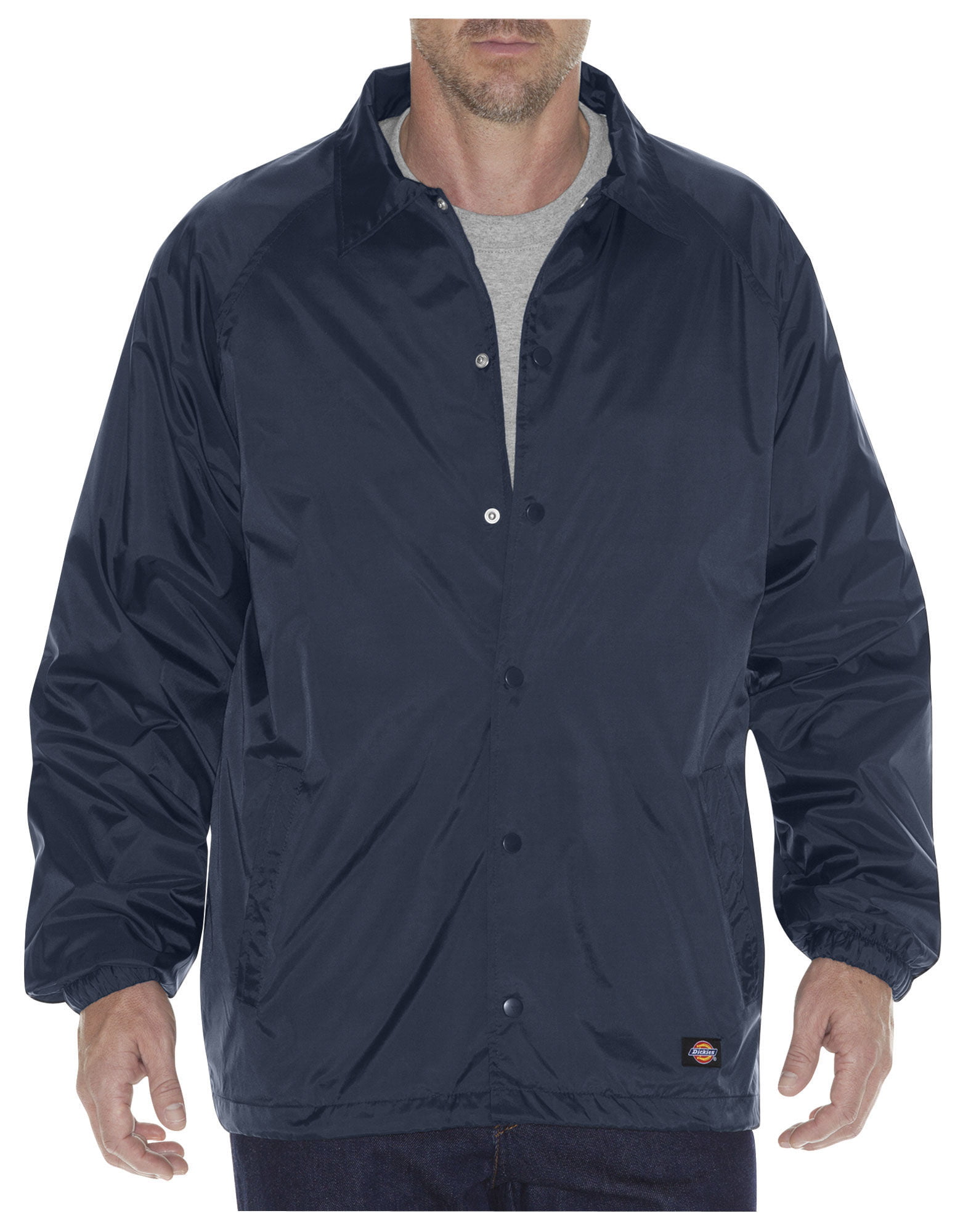 Dickies Mens Snap Front Nylon Jacket, M, Dark Navy Walmart Canada