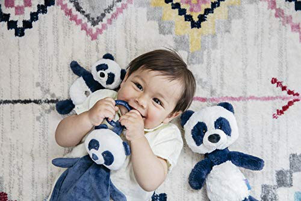 Baby GUND Baby Toothpick Cooper Panda Rattle Plush Stuffed Animal, Blue, 7.5"