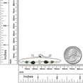thumbnail image 3 of Gem Stone King 925 Silver and 10K Yellow Gold Sky Blue Aquamarine Black Onyx Green Nano Emerald and Lab Grown Diamond Tennis Bracelet for Women By Keren Hanan (1.70 cttw, Adjustable up To 9 inch), 3 of 3