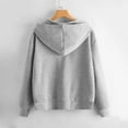 thumbnail image 3 of AJHSAKLt Zip Up Hoodie Women Casual Solid Long Sleeve Zipper Pocket Shirt Hooded Sweatshirt Tops Hoodies For Women Grey, 3 of 4