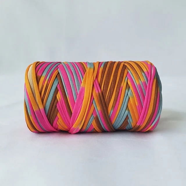 300g Cotton Rainbow Yarn for Knitting DIY Soft Wool Crochet Bag String Section Dyed Colored Weaving Thread Puffy Chunky