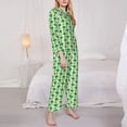 thumbnail image 3 of Balery Broccoli 1 Conjunto de Pijama con Estampado para Mujer, Conjunto de Dos Piezas con Manga Larga, Ropa de Dormir Suave con Bolsillos, Pijamas Cómodos-XX-Large, 3 of 7