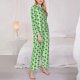 thumbnail image 3 of Balery Broccoli 1 Conjunto de Pijama con Estampado para Mujer, Conjunto de Dos Piezas con Manga Larga, Ropa de Dormir Suave con Bolsillos, Pijamas Cómodos-Large, 3 of 7