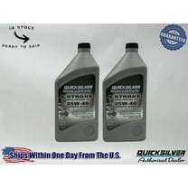 Quicksilver OEM Semi Synthetic 25W40 Marine Oil Quarts 92-8M0078622 2 Pack
