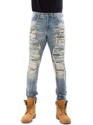 Wonder Nation Boys Rip & Repair Slim Fit Denim Jeans, Sizes 4-18