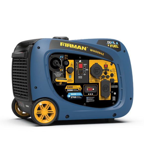 Firman Generator Power WH03042 Hybrid/Whisper Series; Inverter; Electric Start; 171 CC/OHV/Air Cooled/4-Stroke Single Cylinder Engine; Gasoline/Liquid Propane Gas/1.8 Gallon Fuel Tank; 120 Volt AC