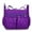 065-Bright Purple, variant on Women's Nylon Shoulder Travel Bag, Black