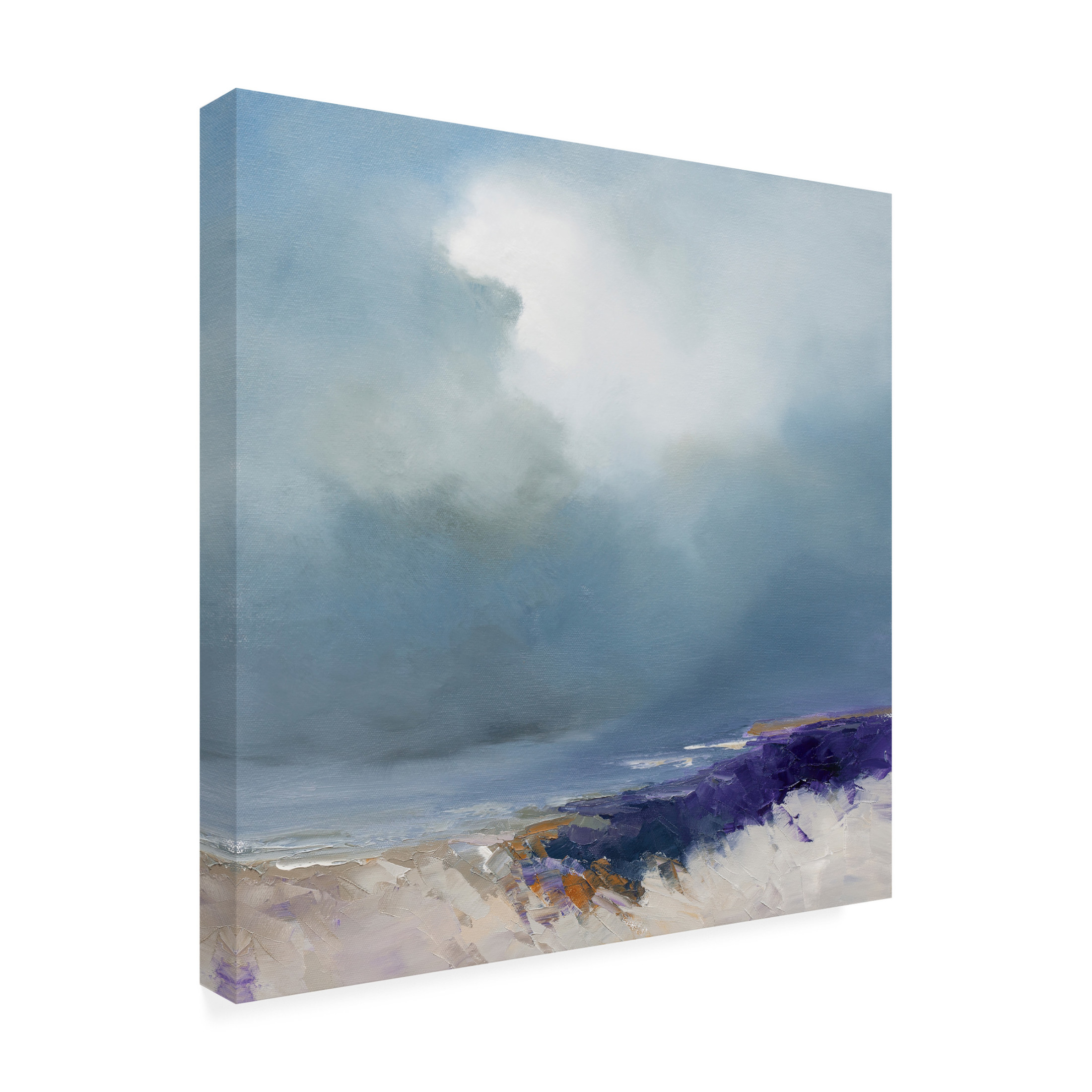 Canvas Wall Art - Patrick Dennis 'On The Beach' Wall Art for Living Room, Bedroom, or Office Décor by Trademark Fine Art - 14 x 14 Inches