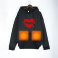 thumbnail image 4 of Heated Jackets for Women Lightweight 5 Heating Zones Usb Rechargeable Heating Printed Long Sleeve Sweatshirts Couples No Battery Warm Winter Casual Hoodies for Men Black L, 4 of 8