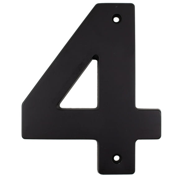 Contemporary House Number, #4, 5 Inches, Matte Black by Stone Harbor Hardware