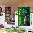 thumbnail image 5 of St Patricks Day Deer and Shamrocks Garden Flag 12x18 Inch Double Sided Linen Yard Flag Green Clovers Welcome Outdoor Holiday Decor, 5 of 6