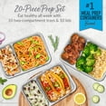 thumbnail image 2 of Meal Prep Containers Bentgo Prep 20-Piece BPA-Free Silver, 2 of 8