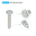 thumbnail image 3 of Uxcell Hex Head Lag Screws Bolts, 1/4" x 1-1/2" 304 Stainless Steel Partial Thread Wood Screws, 20 Pack, 3 of 7