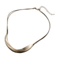 thumbnail image 2 of Collar minimalista con dijes para mujer, colección de accesorios de moda, gargantilla de cadena informal. Marrón, 2 of 9